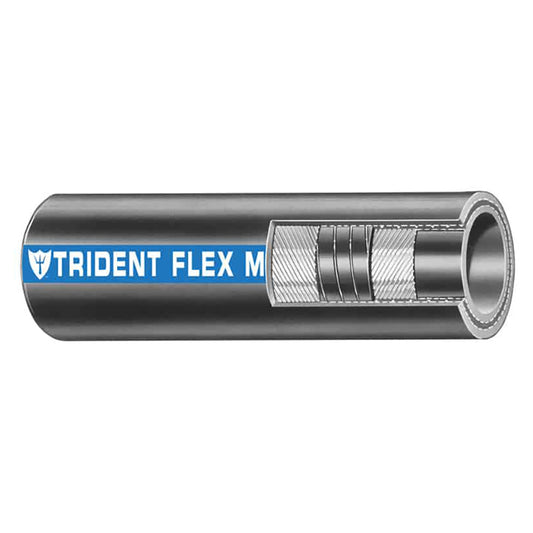 Trident Marine 3/4" x 50 Coil Flex Marine Wet Exhaust  Water Hose - Black [100-0346]